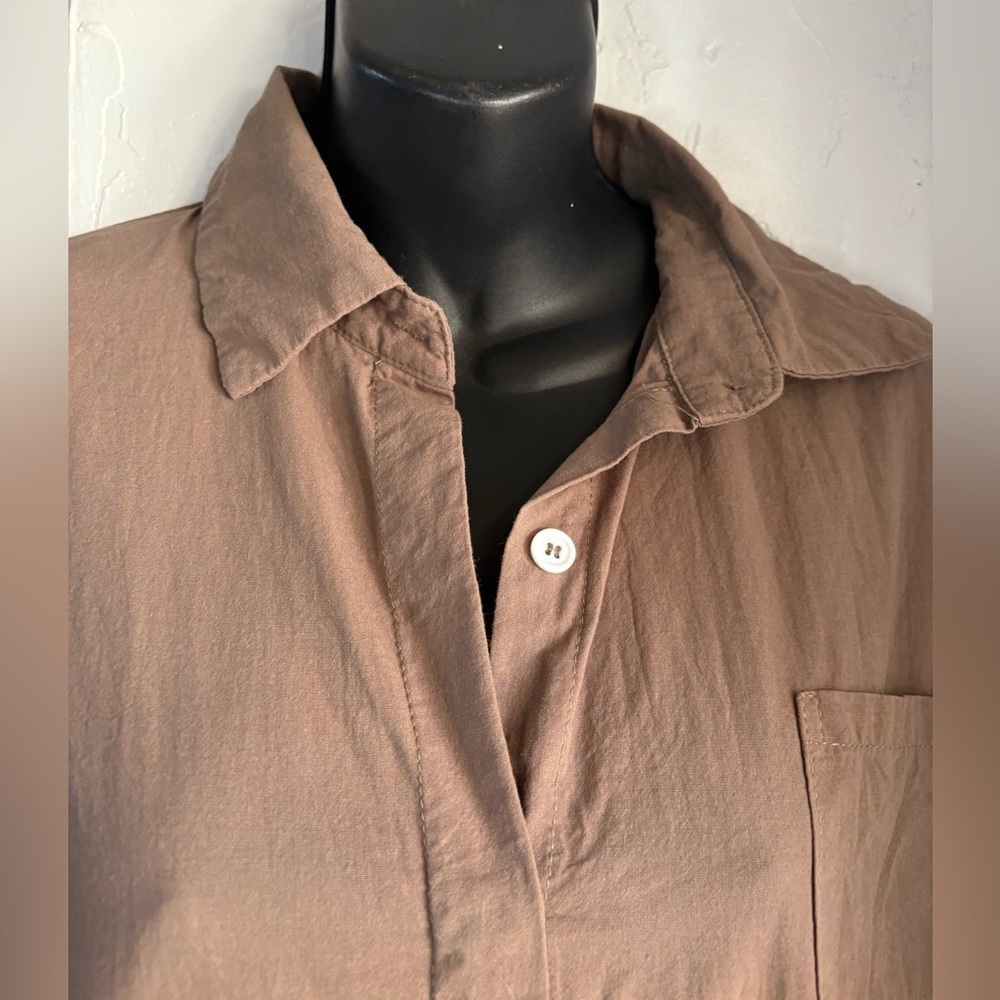 Zanzea collection women’s chocolate brown midi tunic dress button down sz M used - Picture 12 of 12